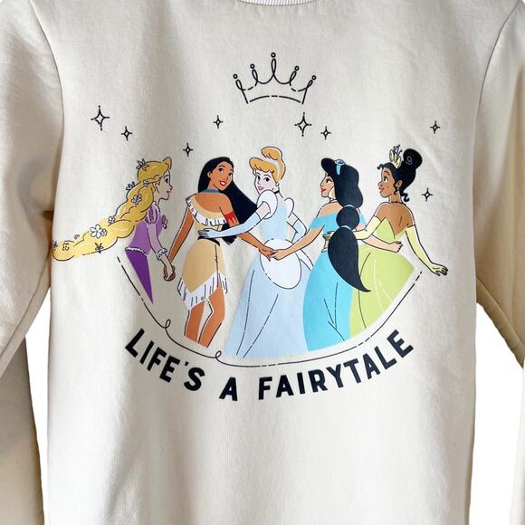 Disney x Cakeworthy Princess Sweatshirt‎ Women’s Small Cream - Picture 2 of 5